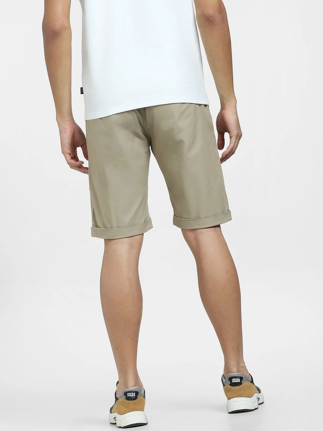 Brown Mid Rise Chino Shorts - Image 4