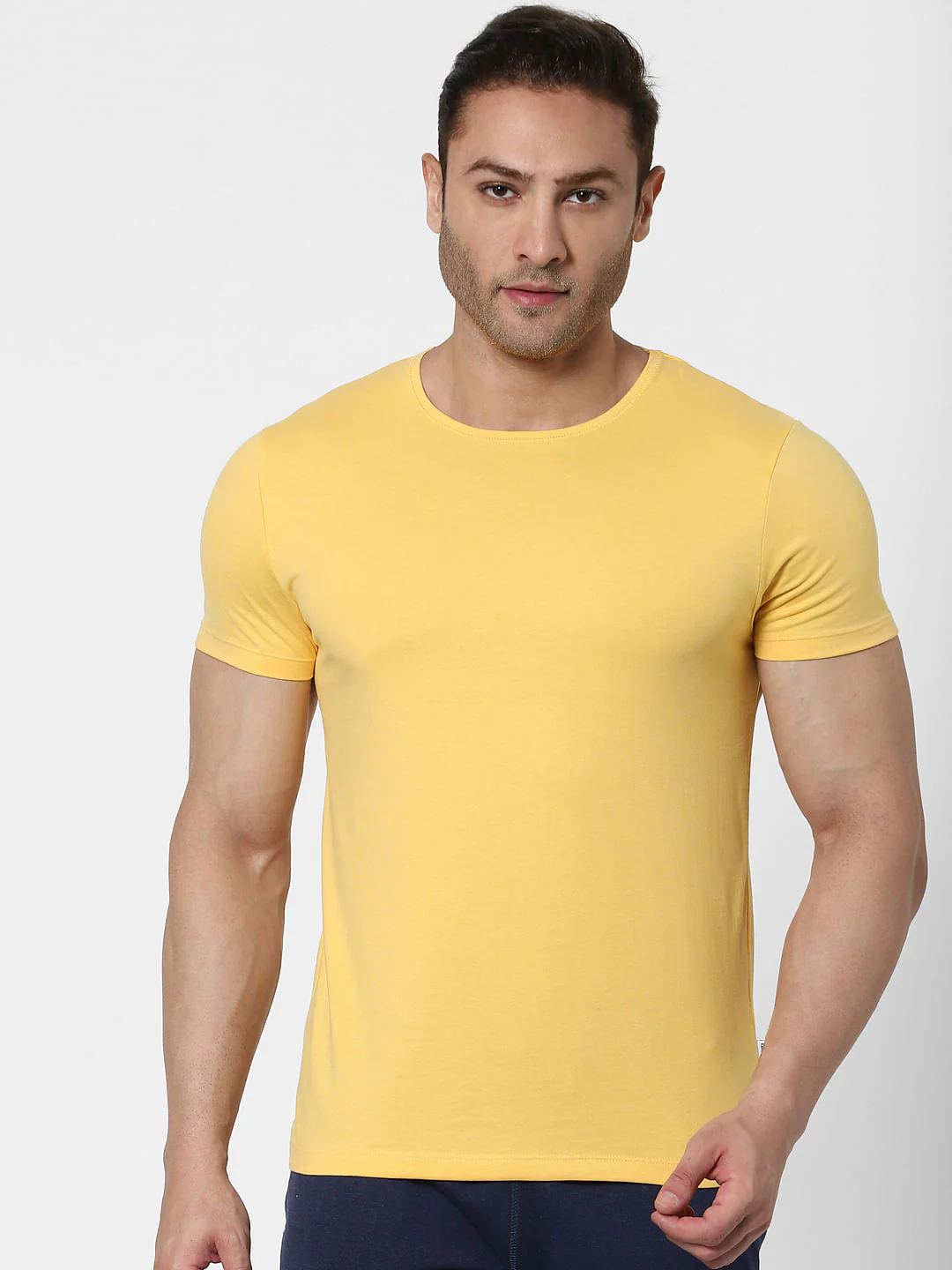 Blue & Yellow Crew Neck T-shirts - Pack of 2 - Image 6
