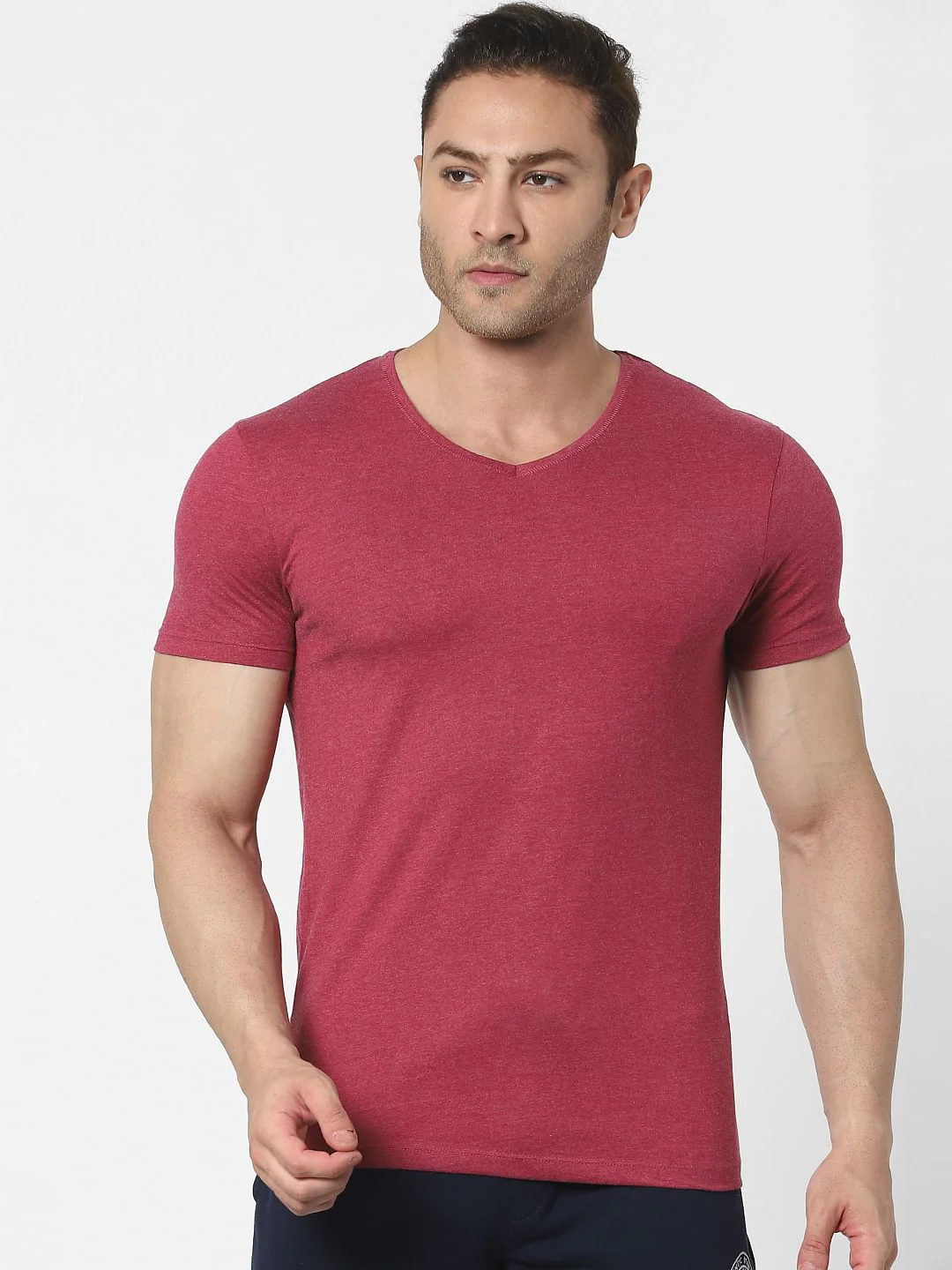 Red & Grey V Neck T-shirts - Pack of 2 - Image 5