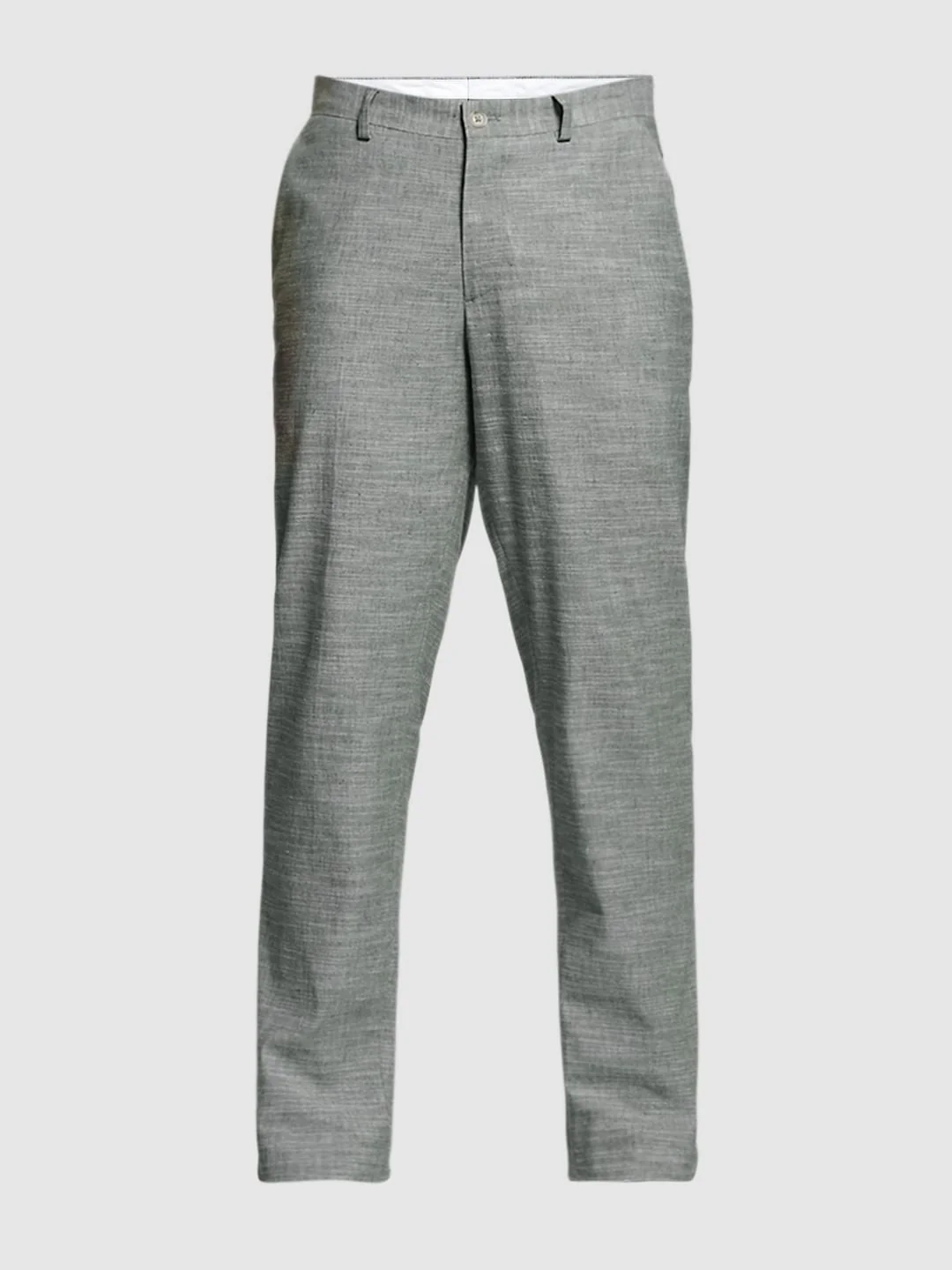 Green Linen Slim Fit Trousers - Image 7
