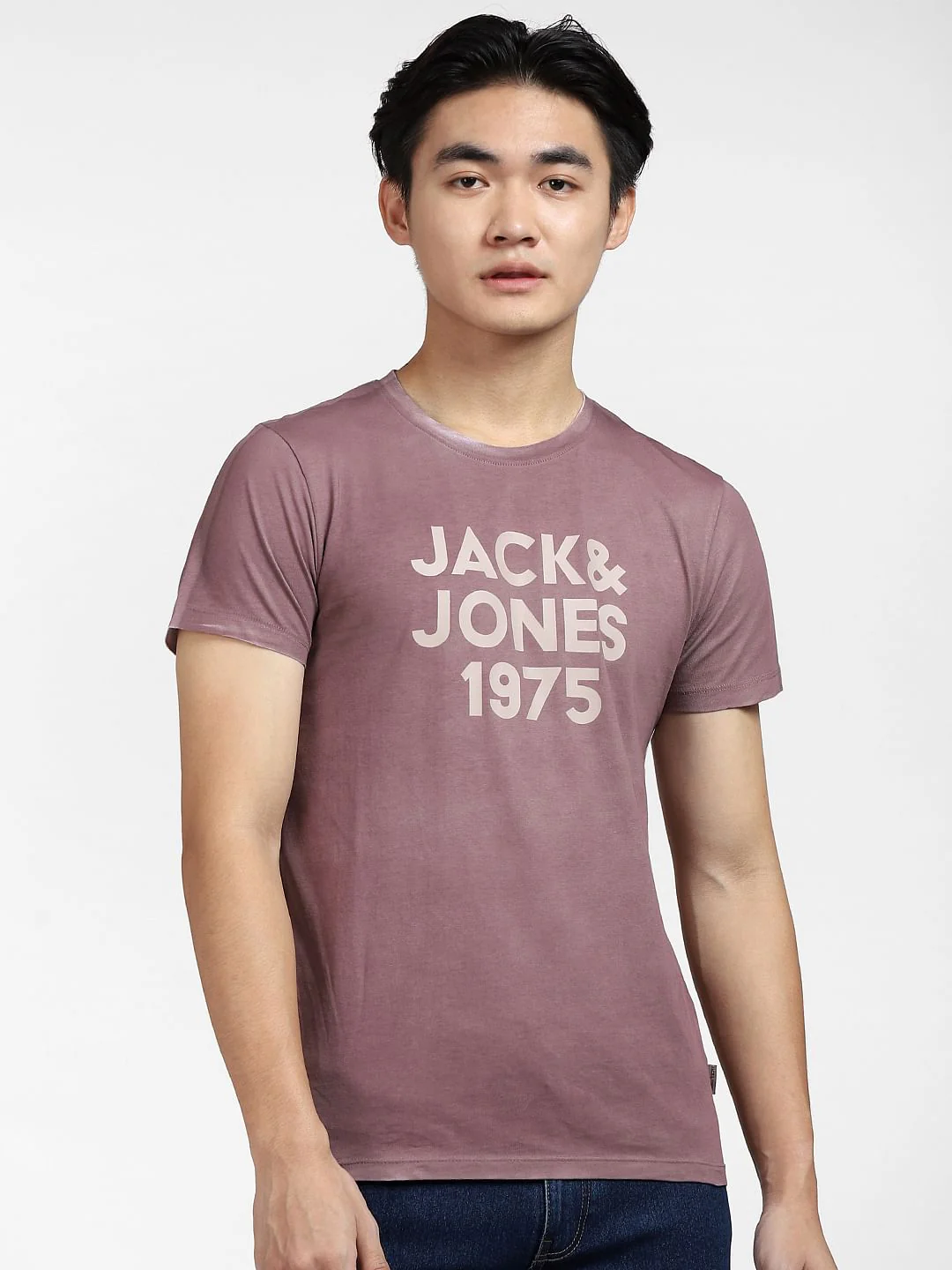 Purple Faded Logo Print T-shirt - Image 2