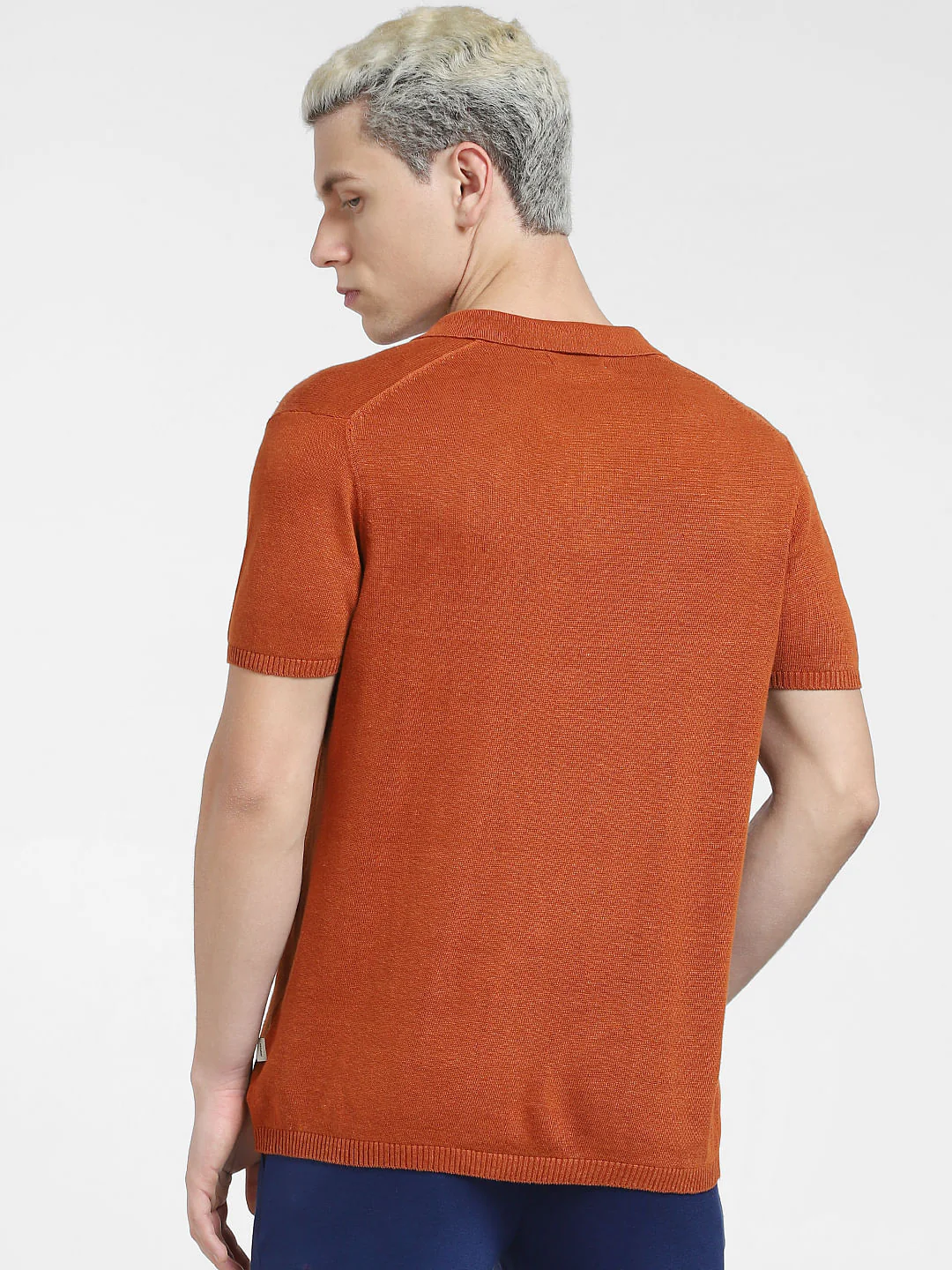 Brown Knit Polo T-shirt - Image 4