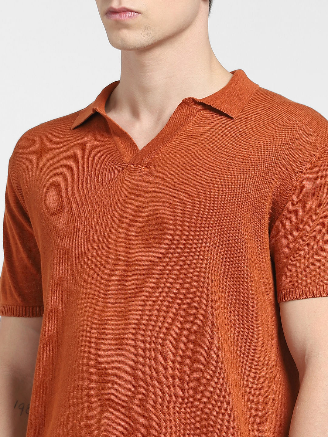 Brown Knit Polo T-shirt - Image 5