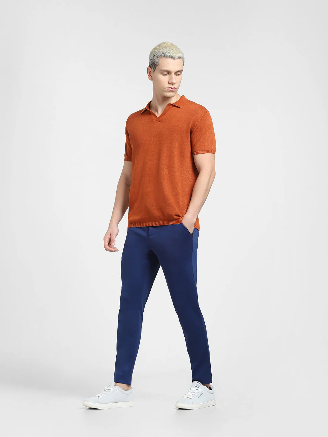 Brown Knit Polo T-shirt - Image 6