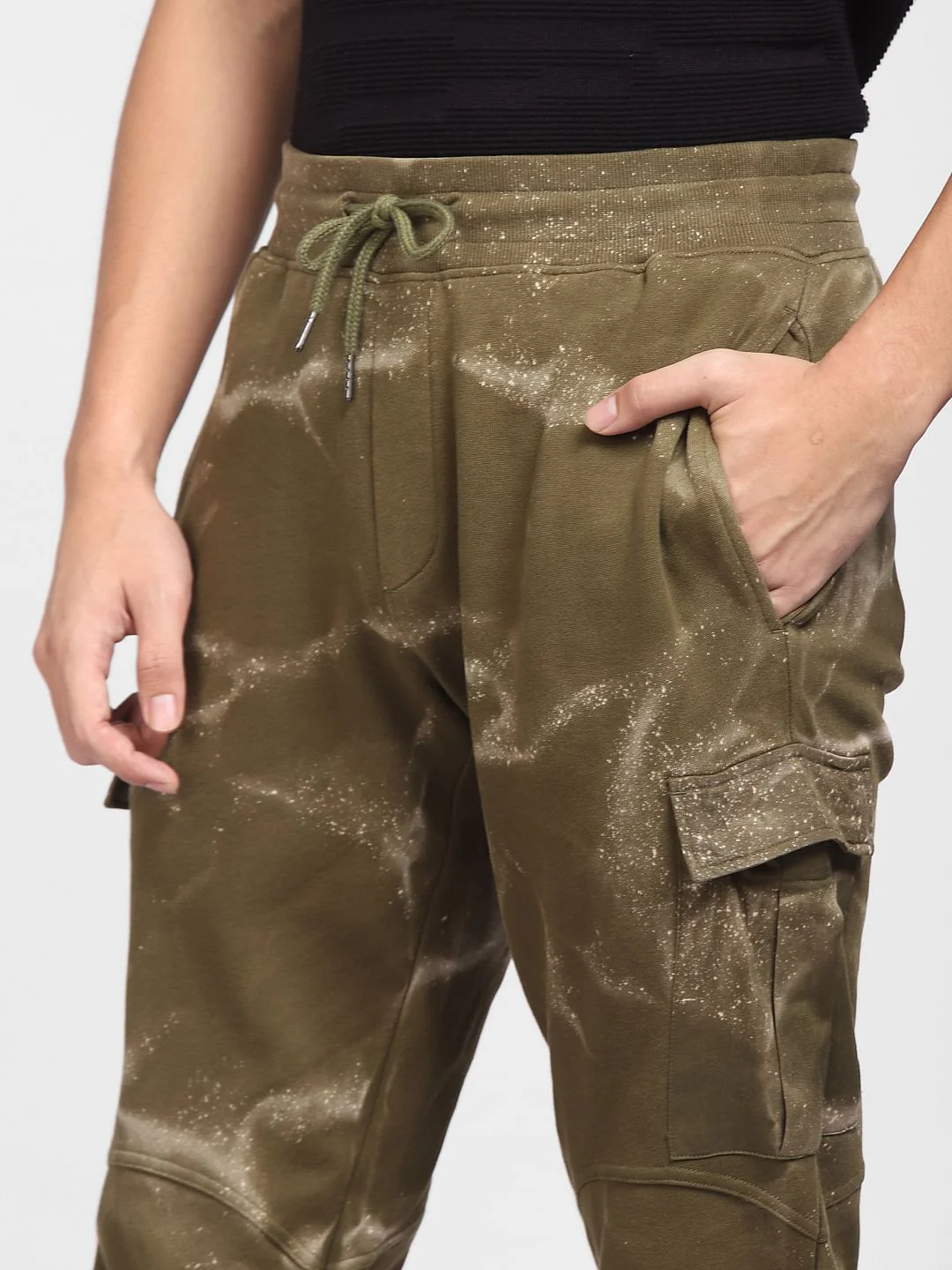 Green Mid Rise Printed Co-ord Sweatpants - Image 5