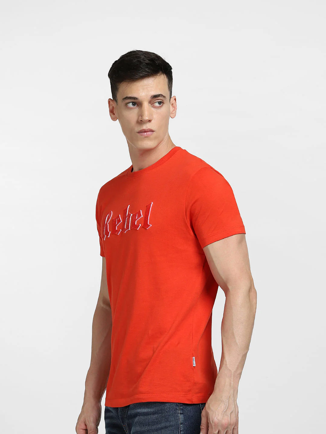 Red Crew Neck T-shirt - Image 3