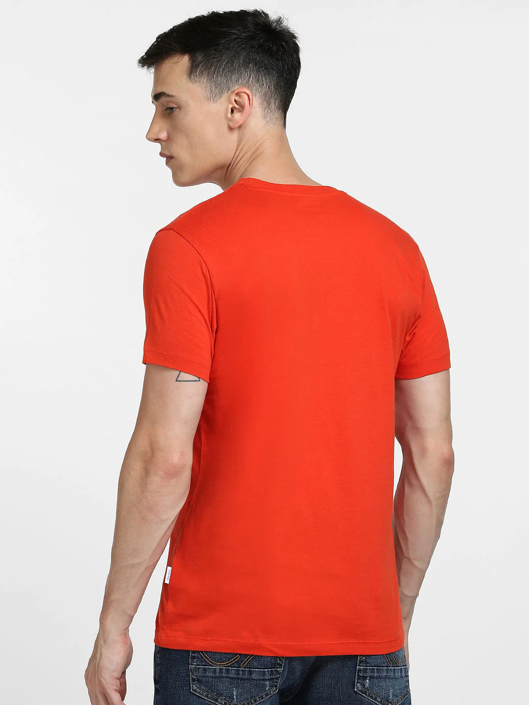 Red Crew Neck T-shirt - Image 4