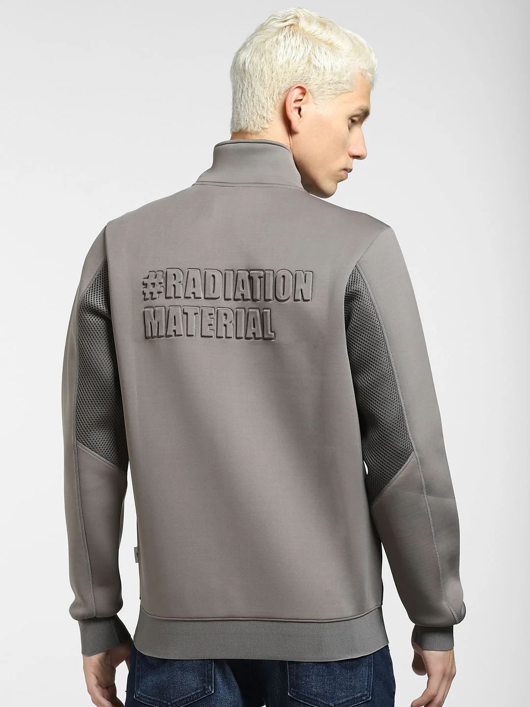 Grey Zip-Up Co-ord Sweatshirt - Image 4