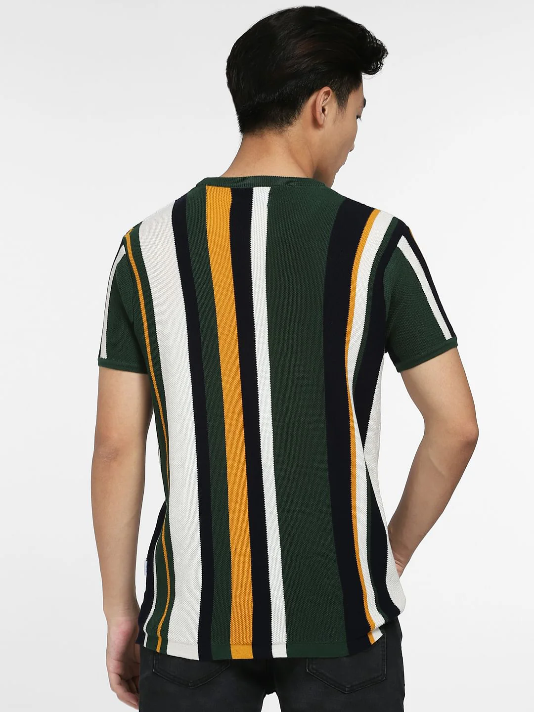 Green Striped Knitted T-shirt - Image 4
