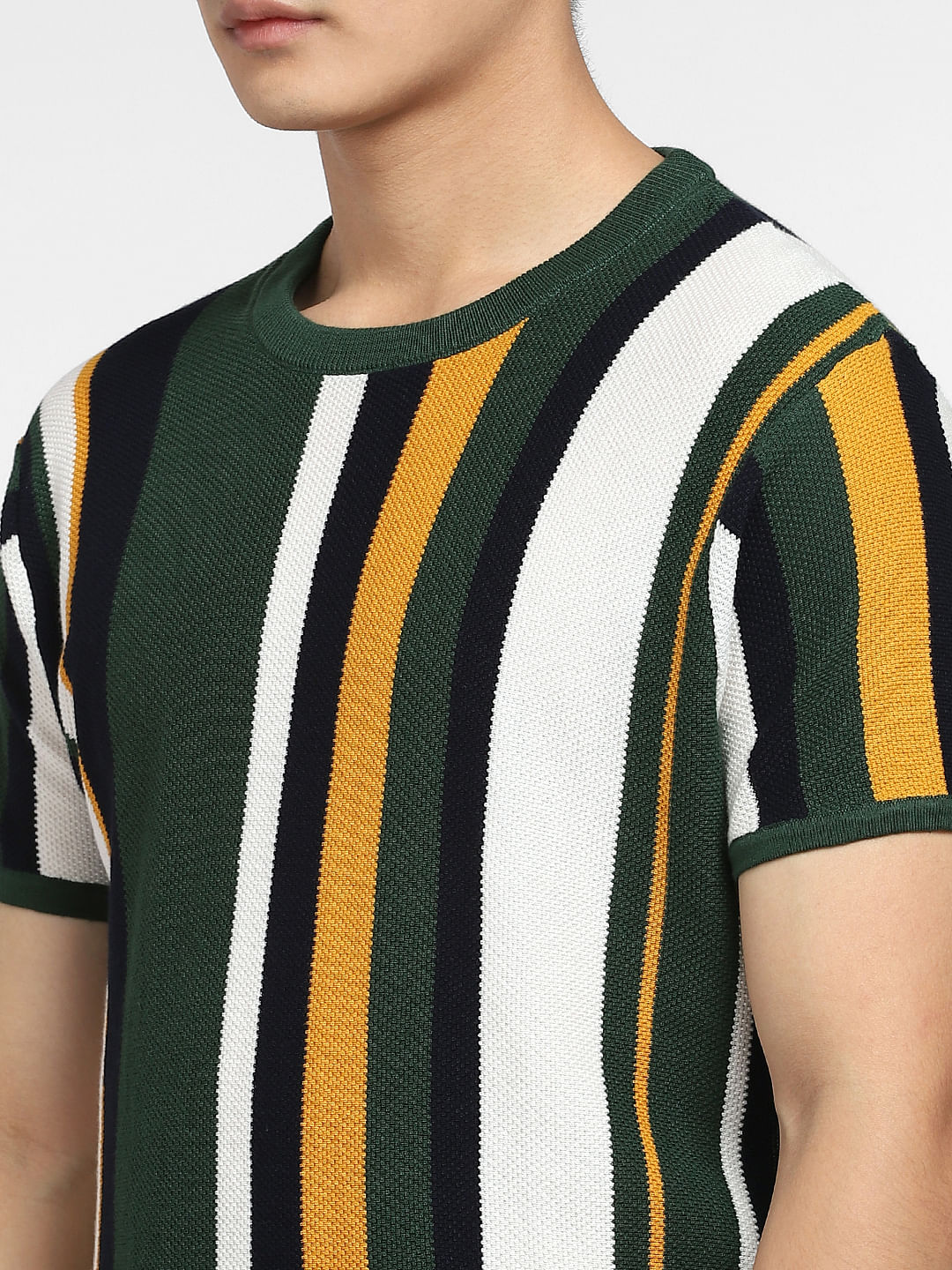 Green Striped Knitted T-shirt - Image 5