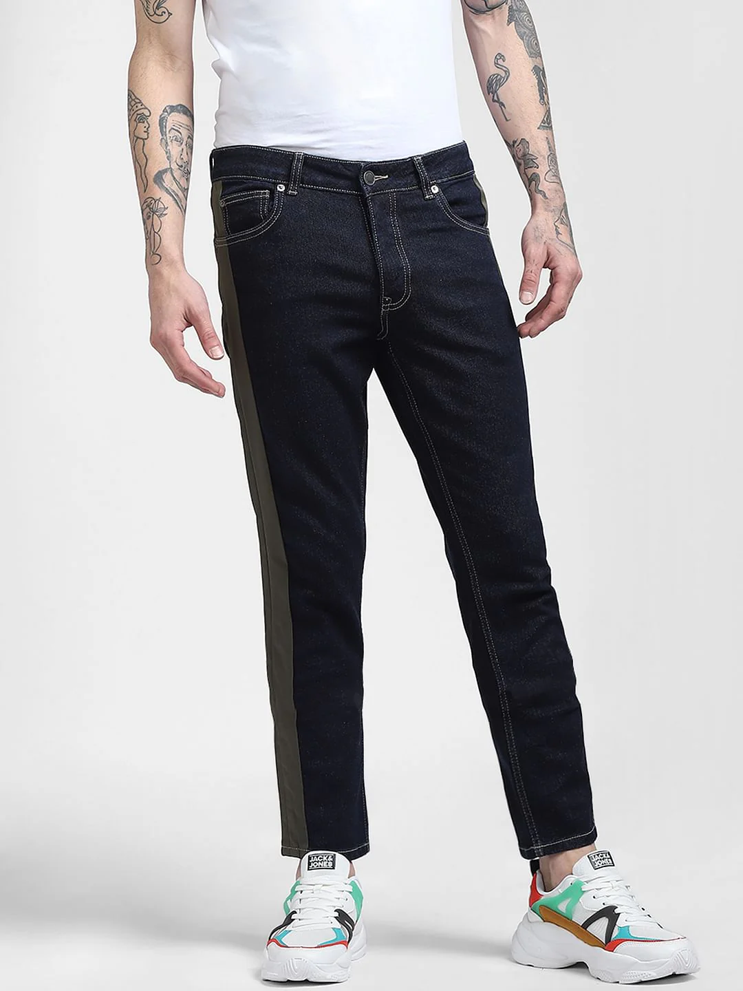 Dark Blue Low Rise Glenn Slim Fit Jeans - Image 2