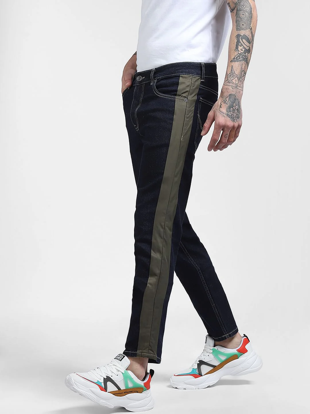 Dark Blue Low Rise Glenn Slim Fit Jeans - Image 3
