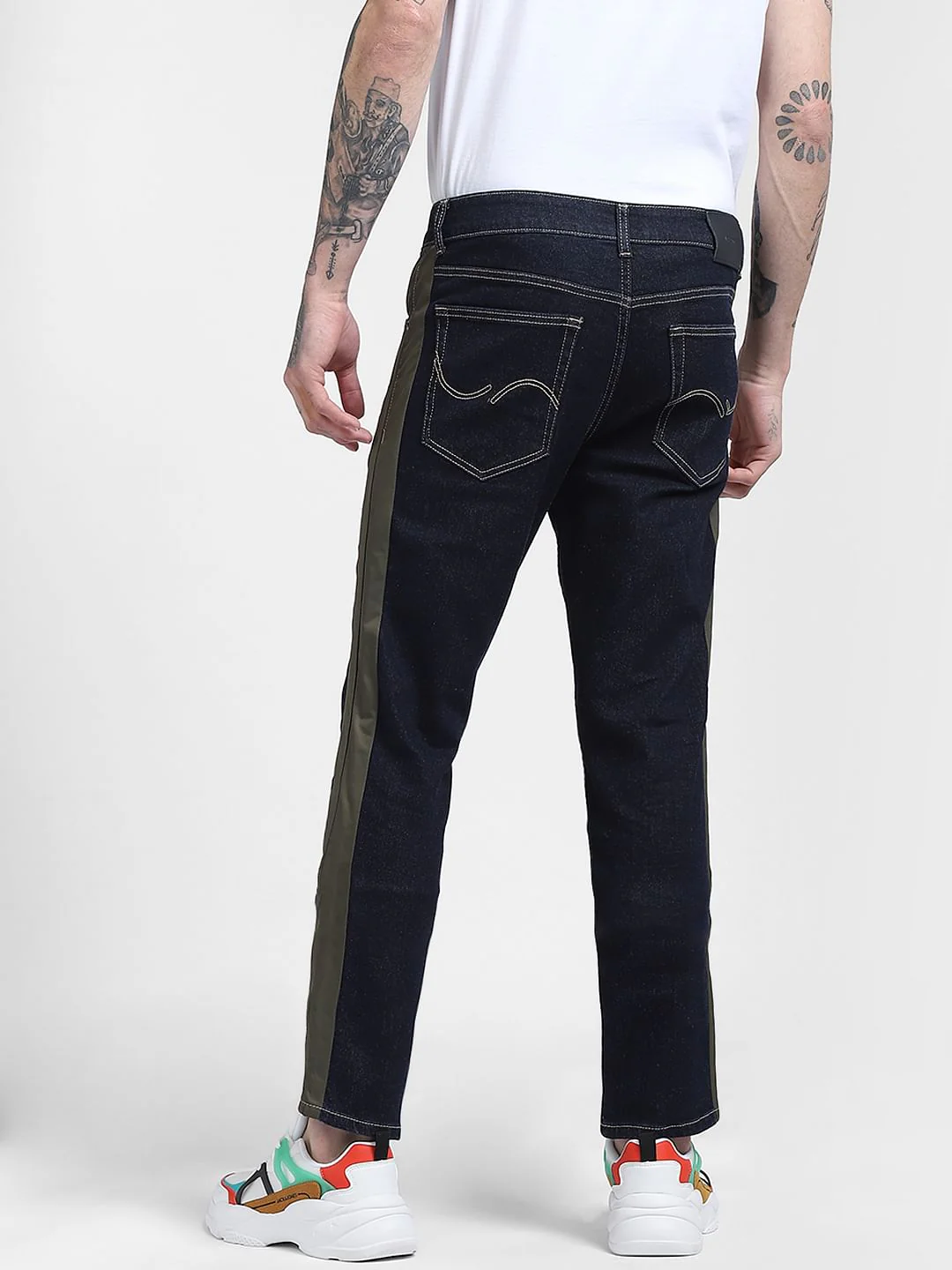 Dark Blue Low Rise Glenn Slim Fit Jeans - Image 4