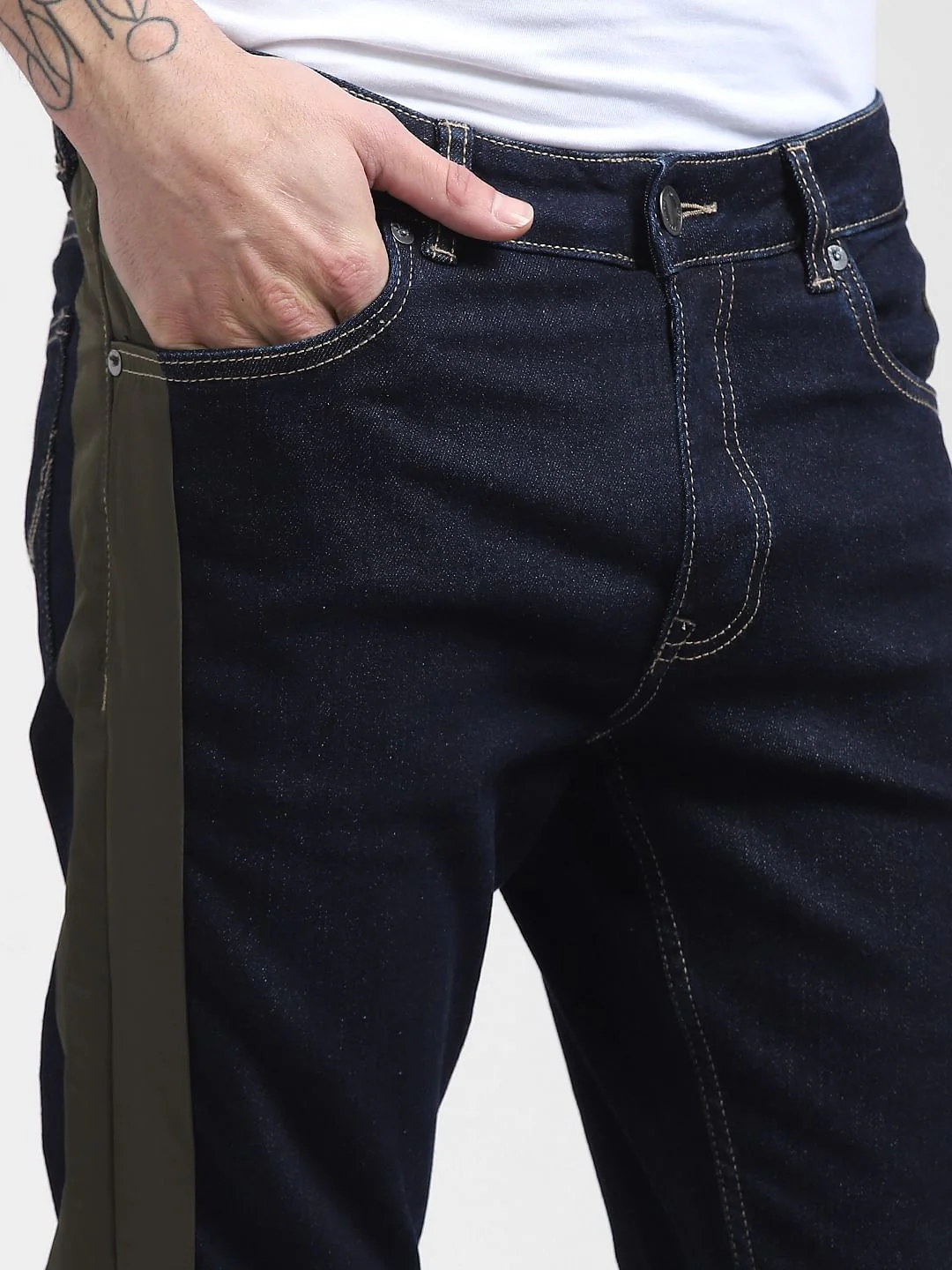 Dark Blue Low Rise Glenn Slim Fit Jeans - Image 5