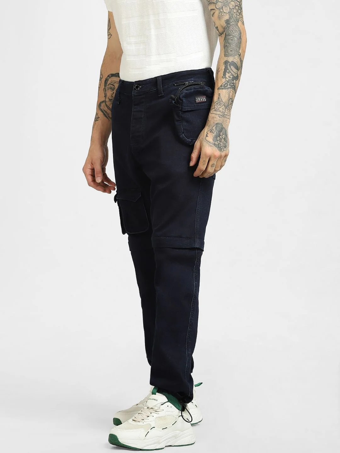 Dark Blue Low Rise Anti Fit Jeans - Image 3