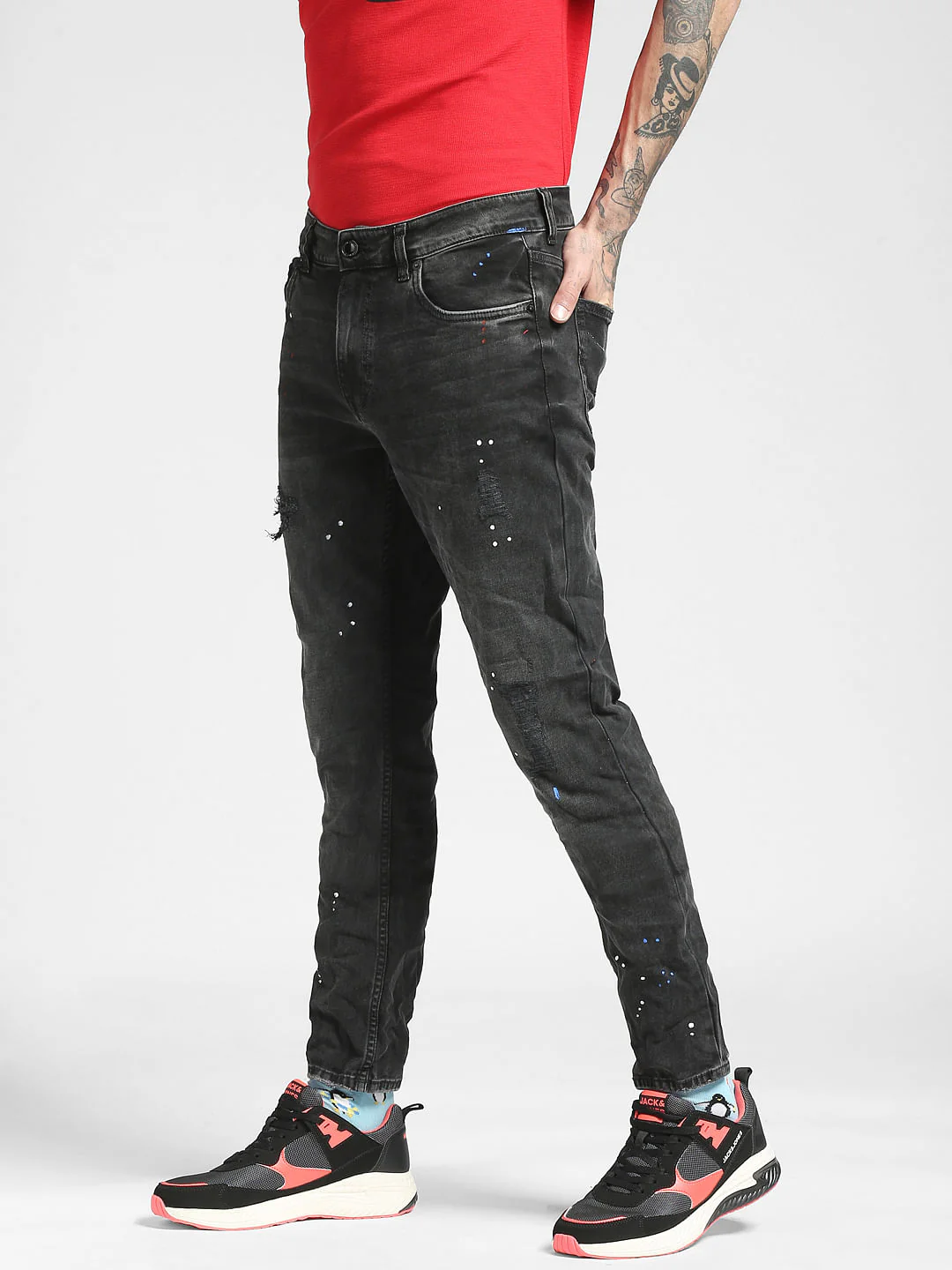 Black Low Rise Ben Skinny Jeans - Image 3