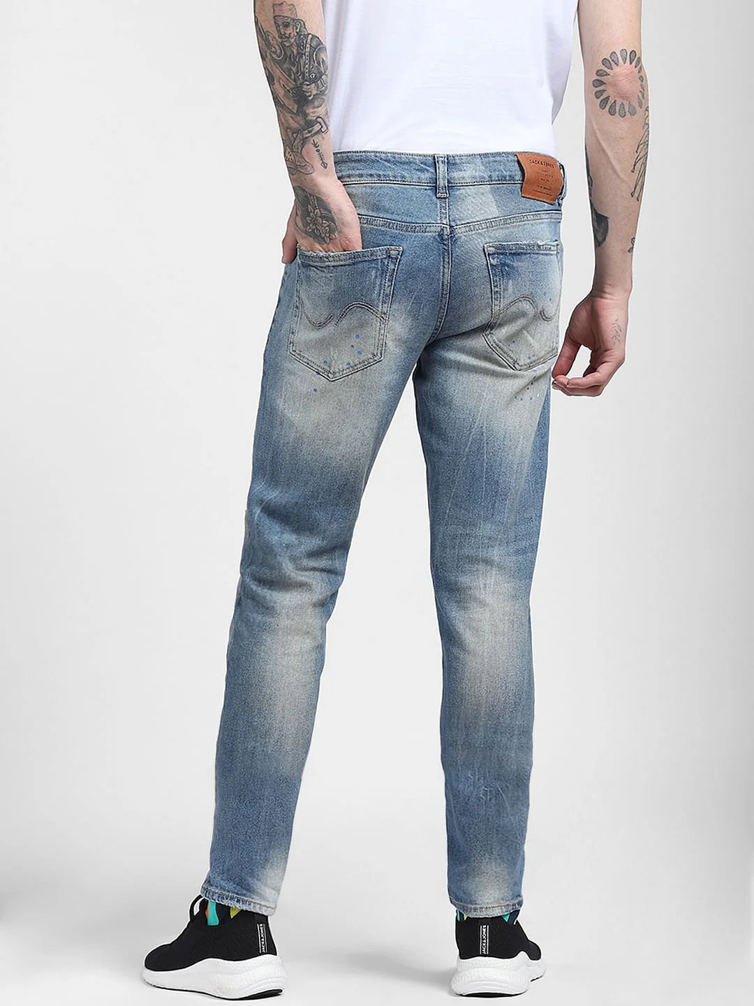 Light Blue Low Rise Glenn Ripped Slim Fit Jeans - Image 4