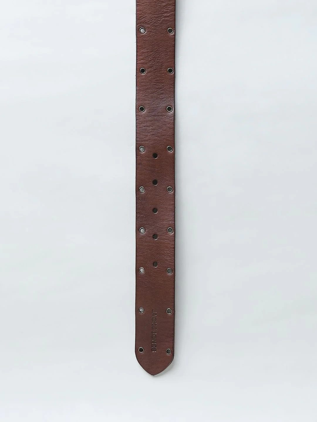 Brown Rivet Detail Leather Belt - Image 5