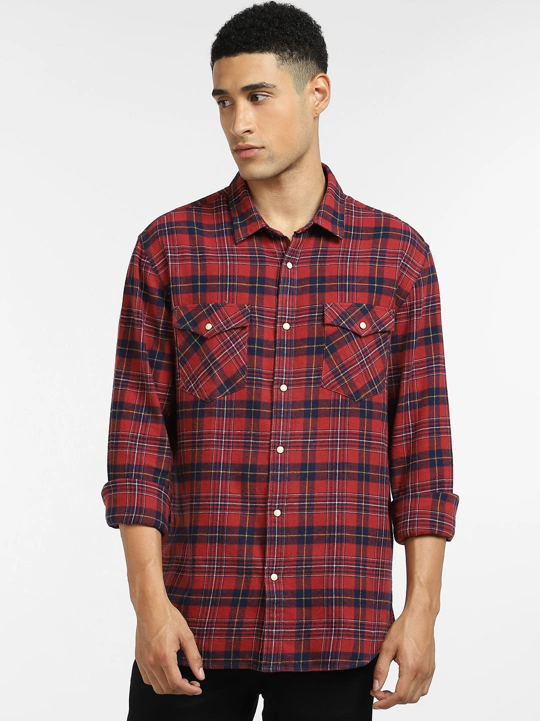Red Check Full Sleeves Shirt - Image 2