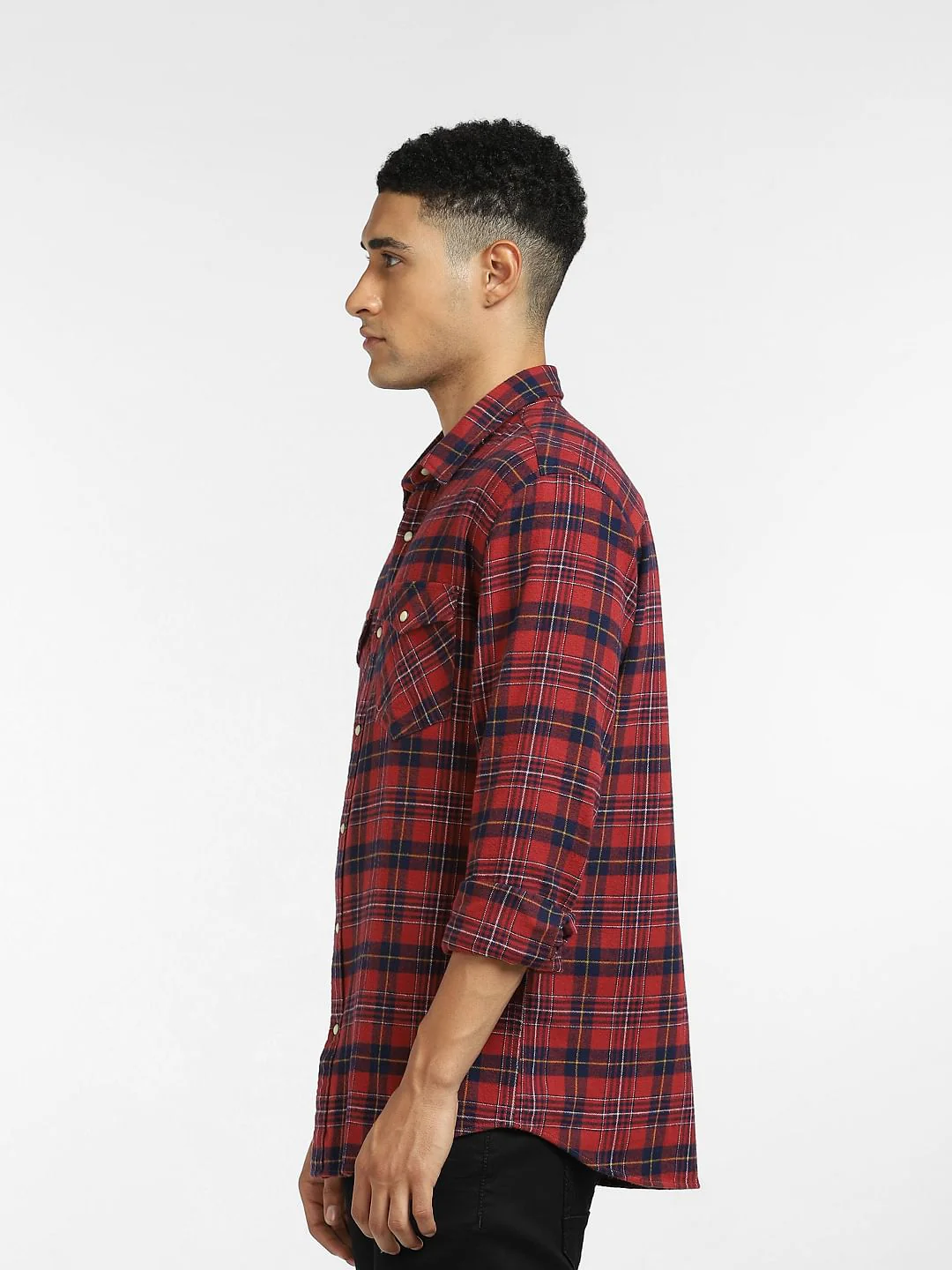 Red Check Full Sleeves Shirt - Image 3