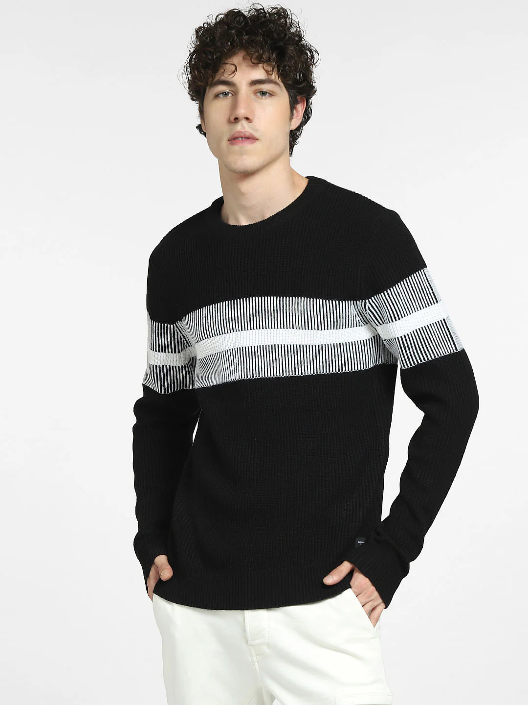 Black Striped Pullover - Image 2