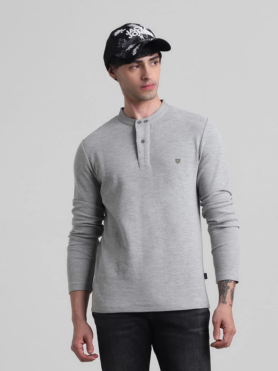 Grey Henley T-shirt