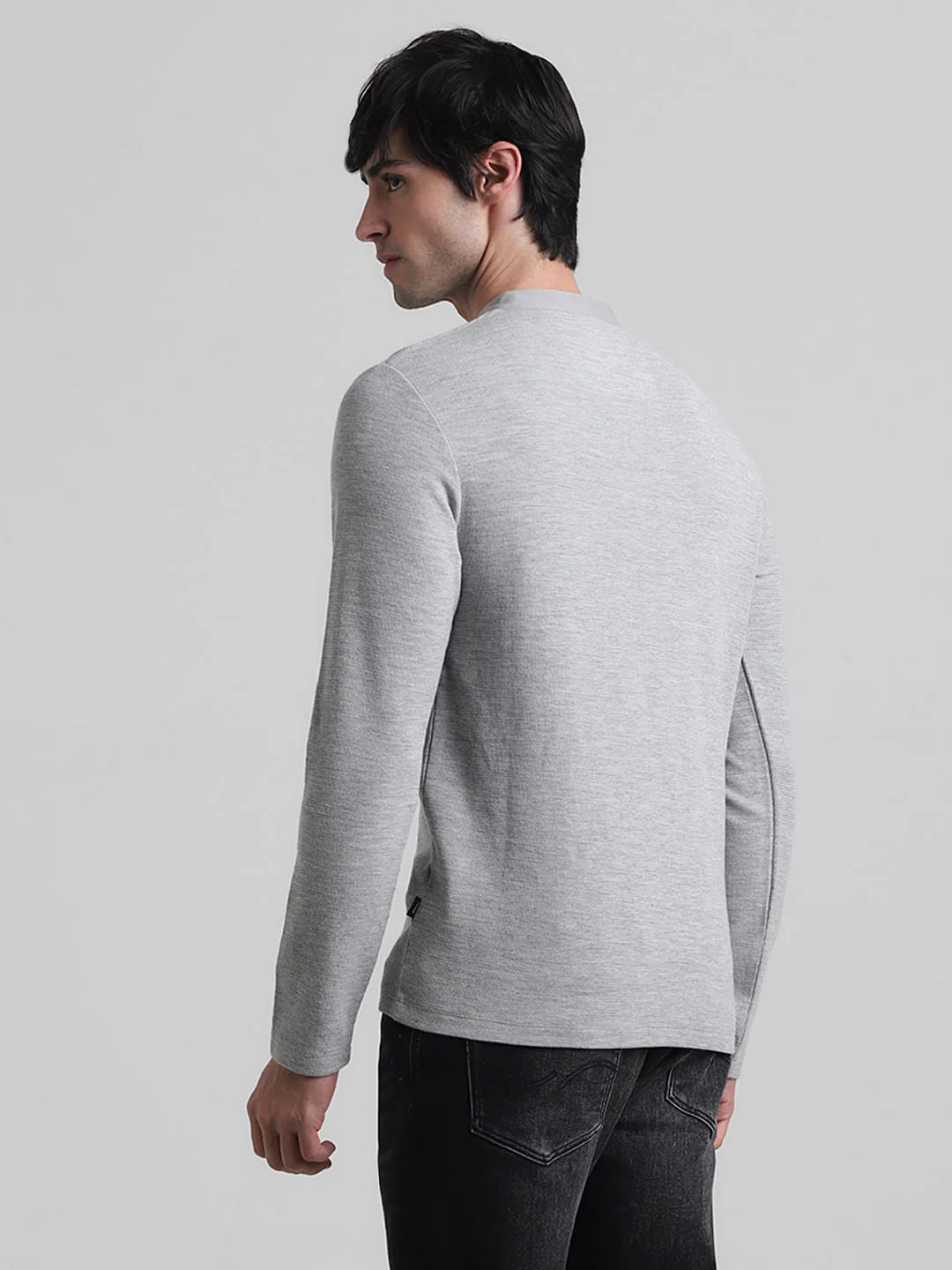 Grey Henley T-shirt - Image 4