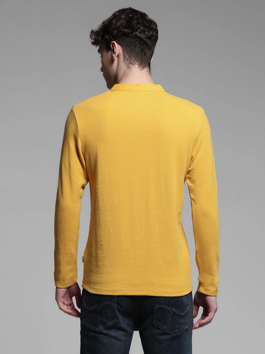 YELLOW HENLEY T-SHIRT - Image 4