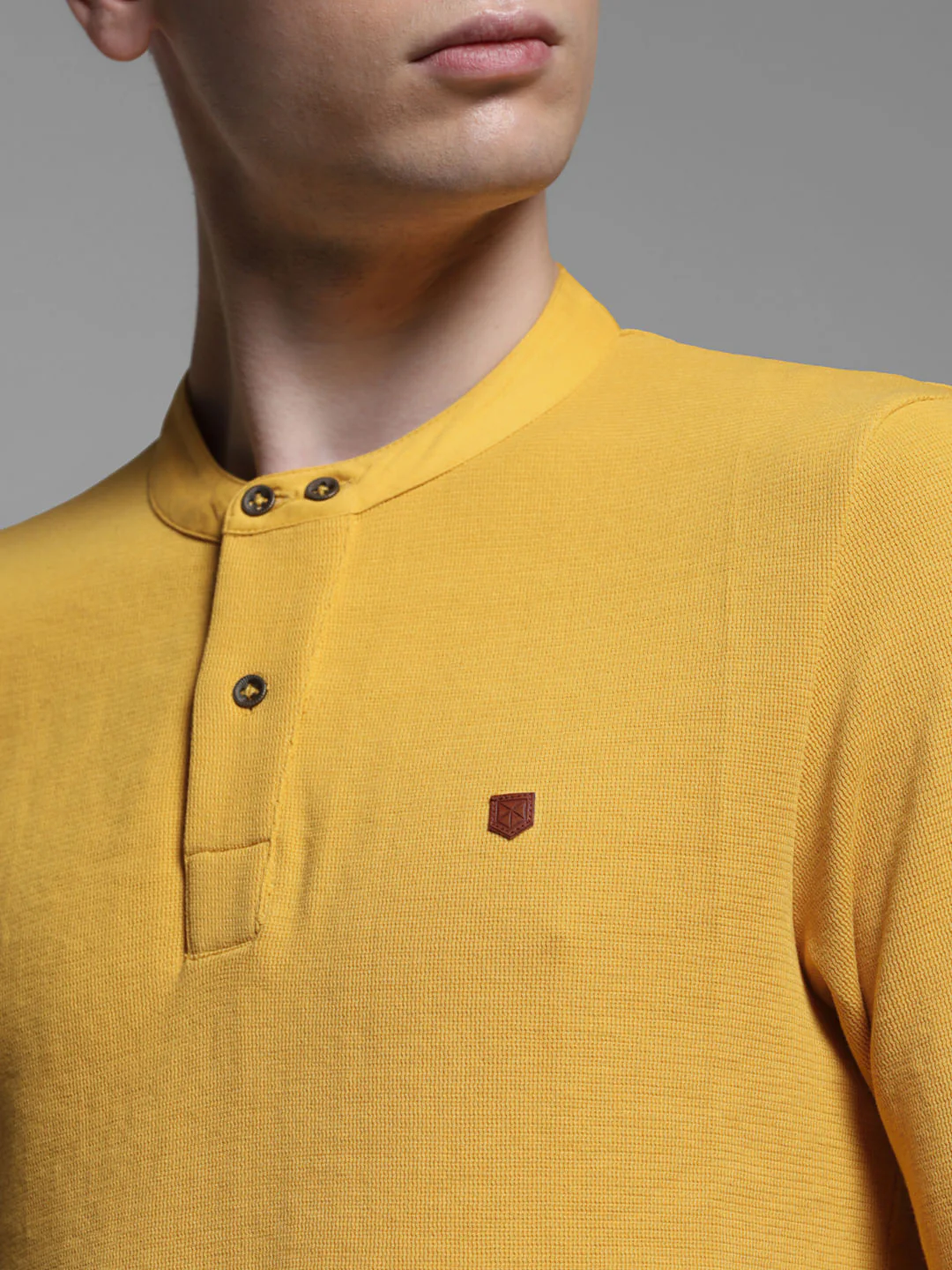YELLOW HENLEY T-SHIRT - Image 5