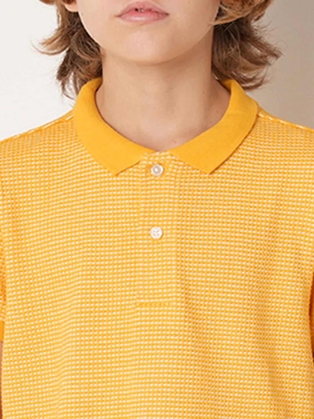 Boys Orange Co-ord Set Polo T-shirt - Image 6