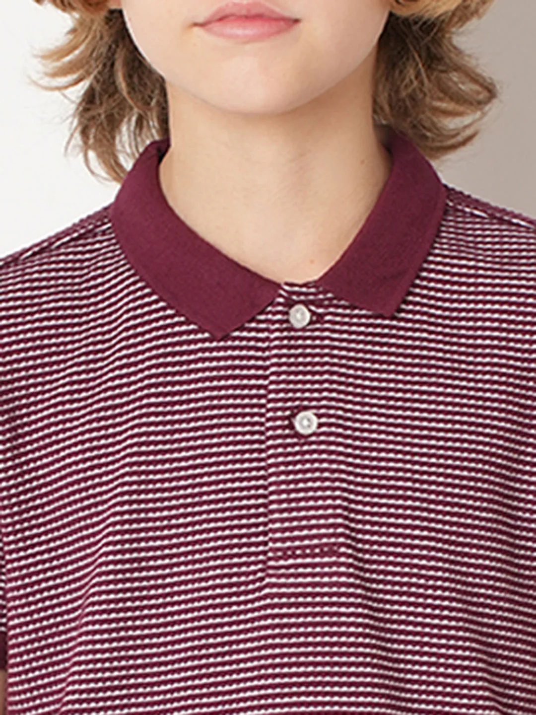 Boys Red Co-ord Set Polo T-shirt - Image 6