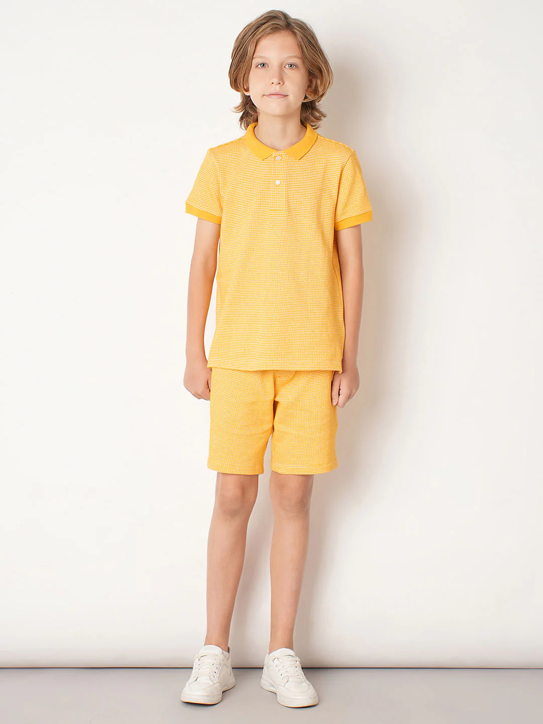 Boys Orange Co-ord Set Shorts - Image 5