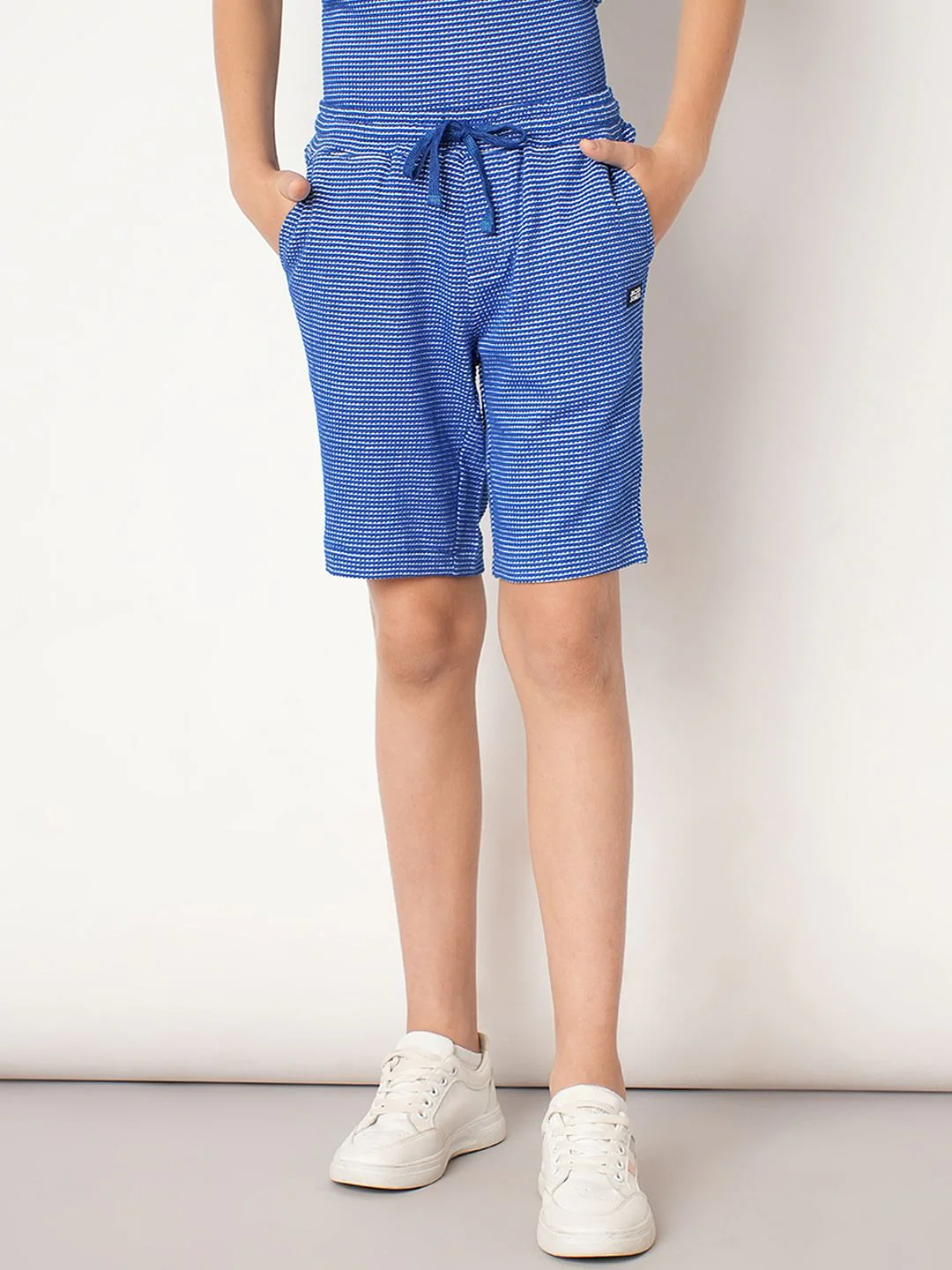 Boys Blue Co-ord Set Shorts - Image 2
