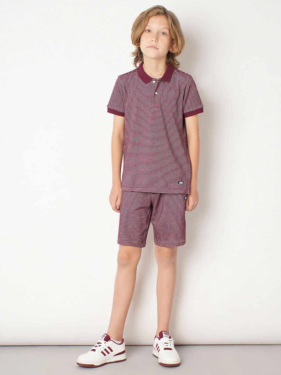 Boys Red Co-ord Set Shorts - Image 5