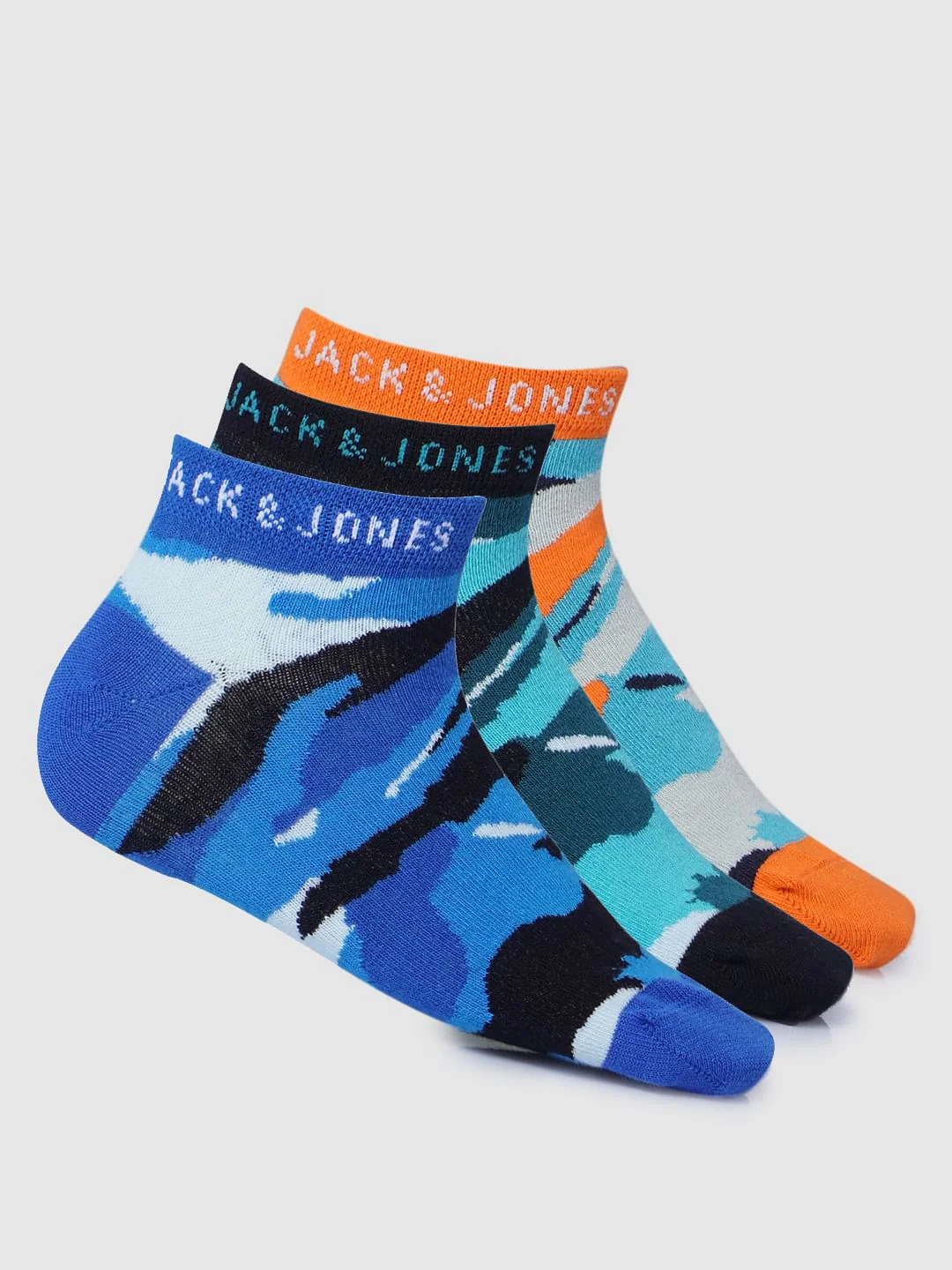 Boys Ankle Length Camo Print Socks - Pack of 3 - Image 2