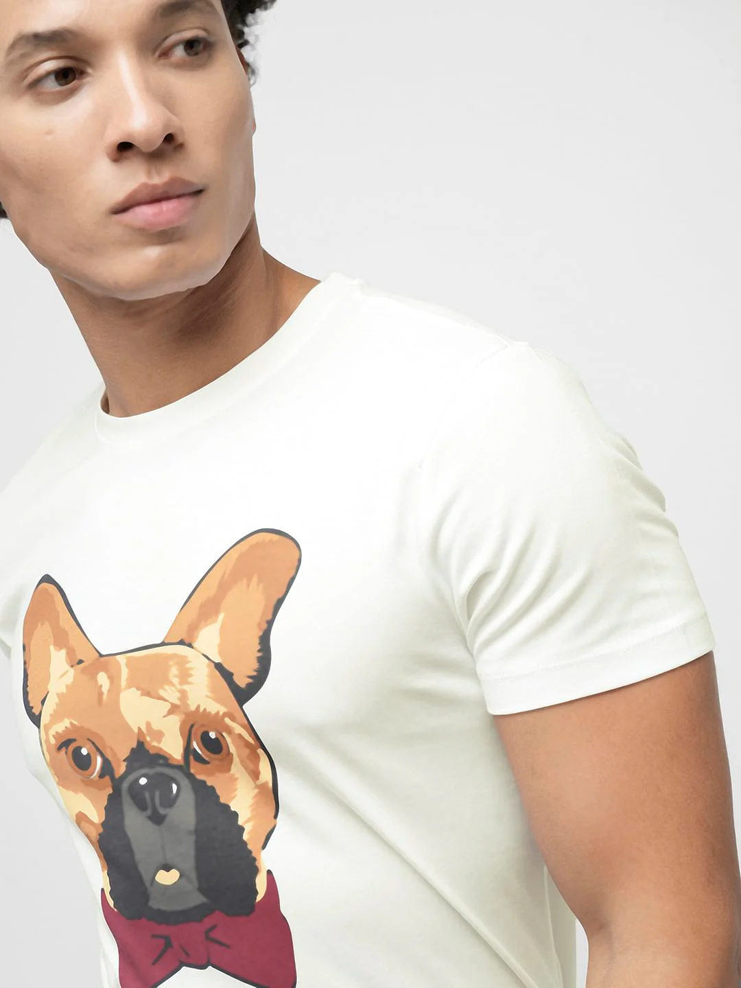 PRODUKT by JACK&JONES White Dog Graphic Print T-shirt - Image 6