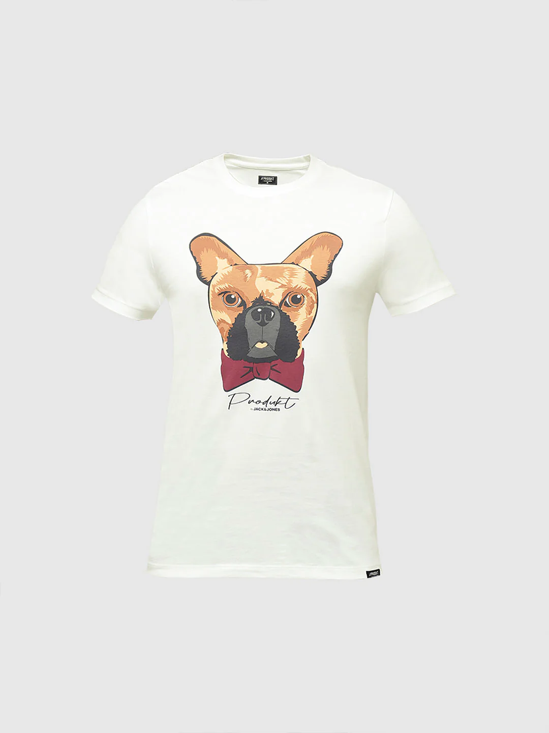 PRODUKT by JACK&JONES White Dog Graphic Print T-shirt - Image 7