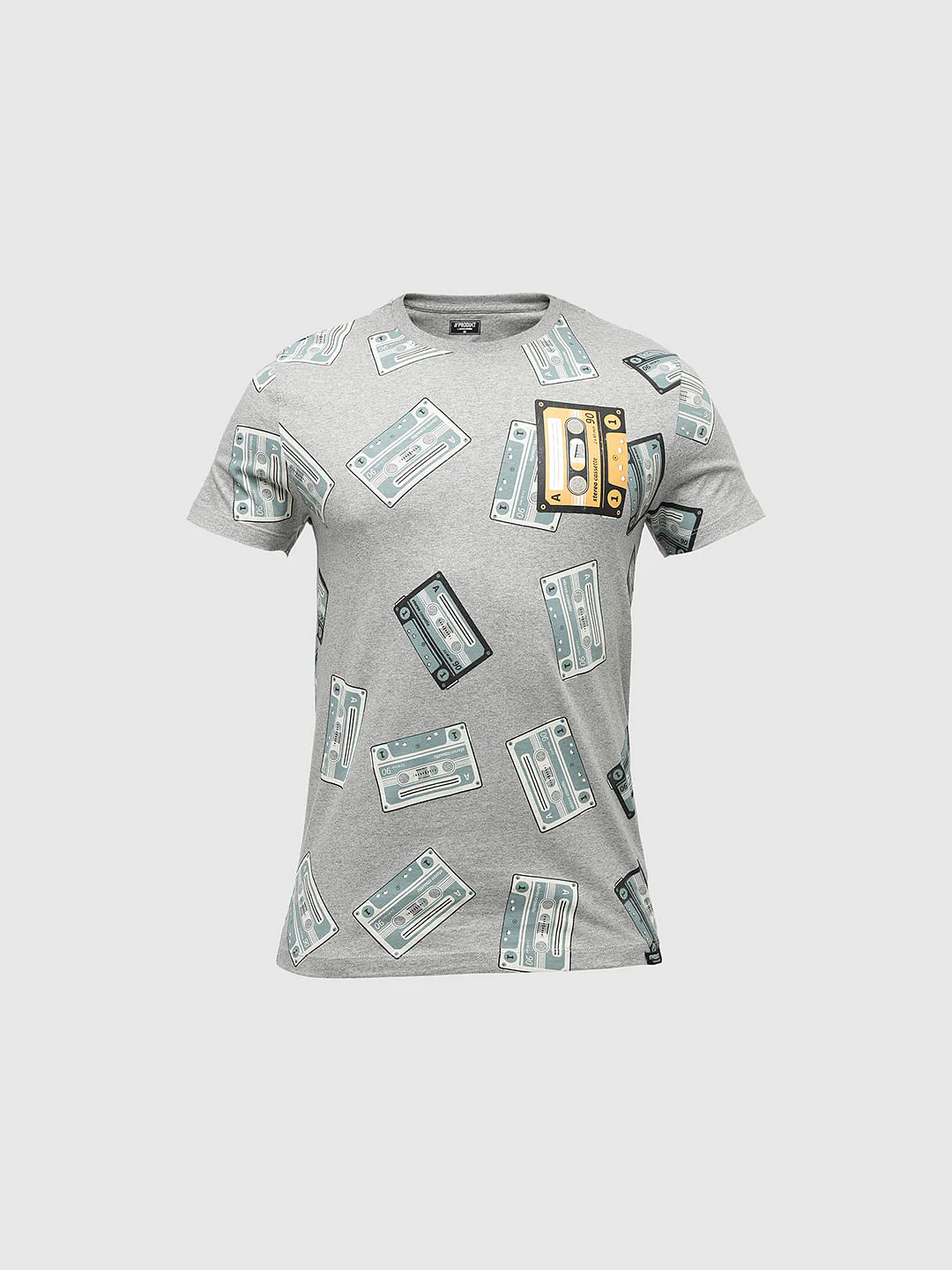 PRODUKT by JACK&JONES Grey Printed Crew Neck T-shirt - Image 7