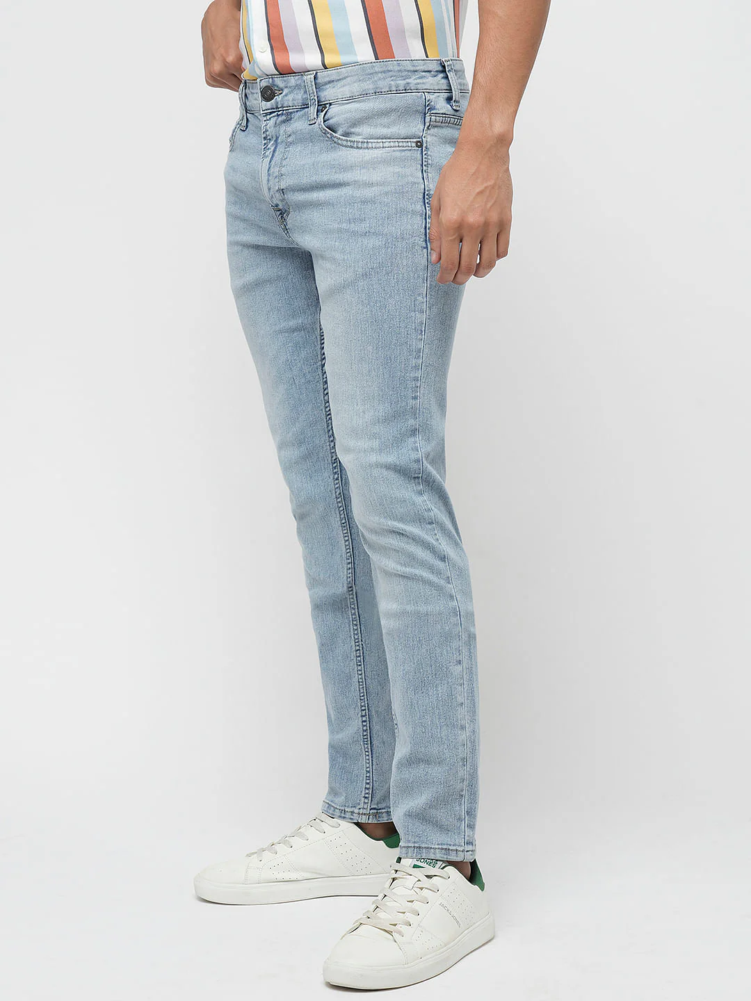 PRODUKT by JACK&JONES Light Blue Mid Rise Slim Fit Jeans - Image 3