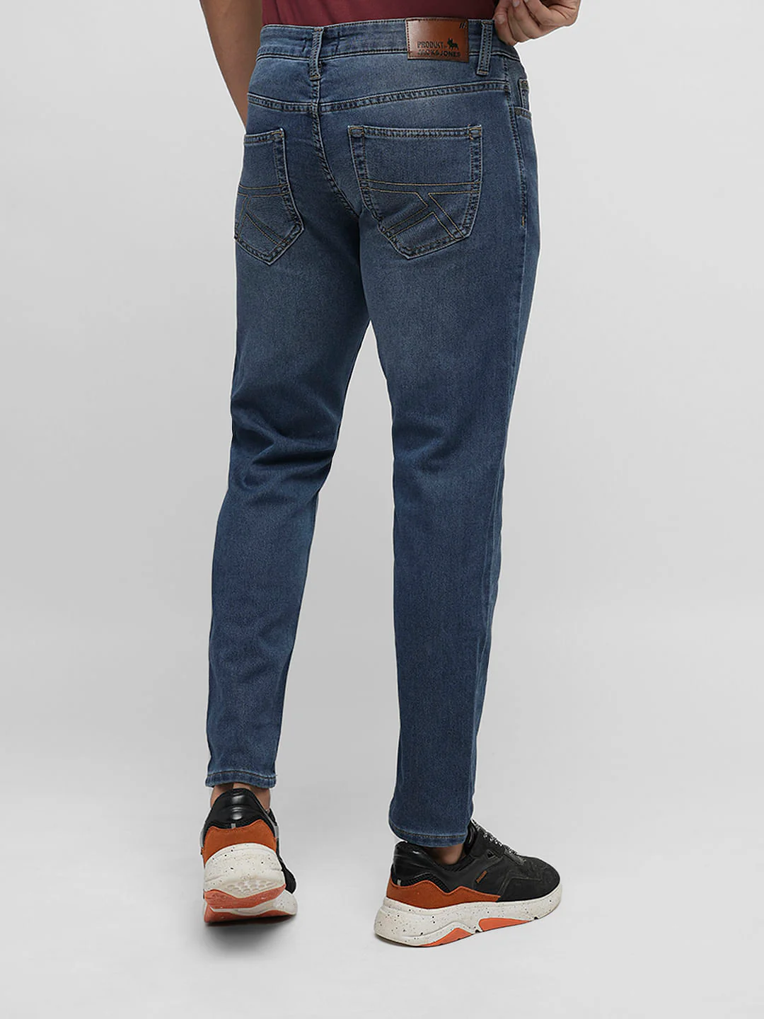 PRODUKT by JACK&JONES Dark Blue Mid Rise Slim Fit Jeans - Image 4