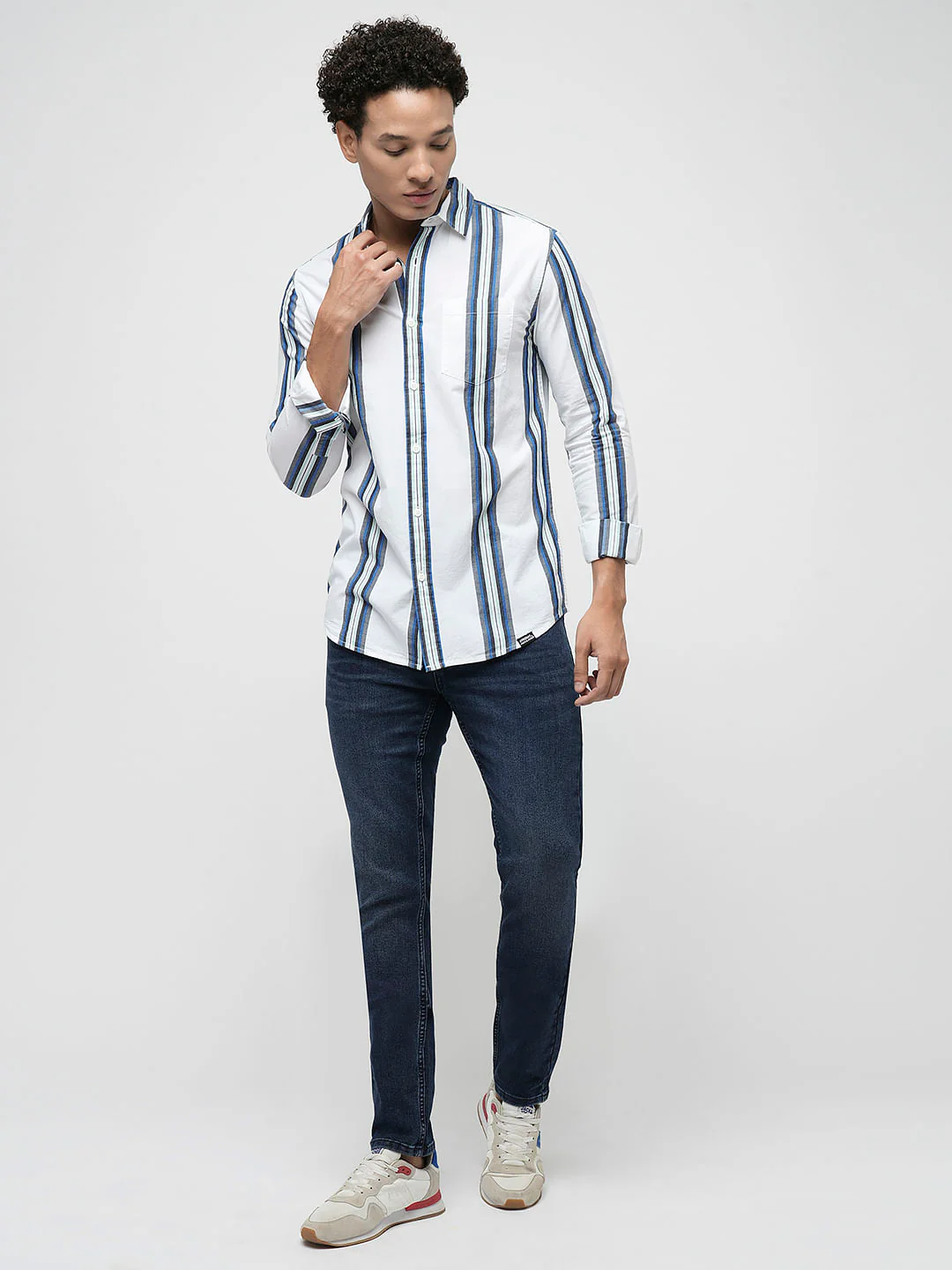 PRODUKT by JACK&JONES Dark Blue Mid Rise Slim Fit Jeans - Image 5