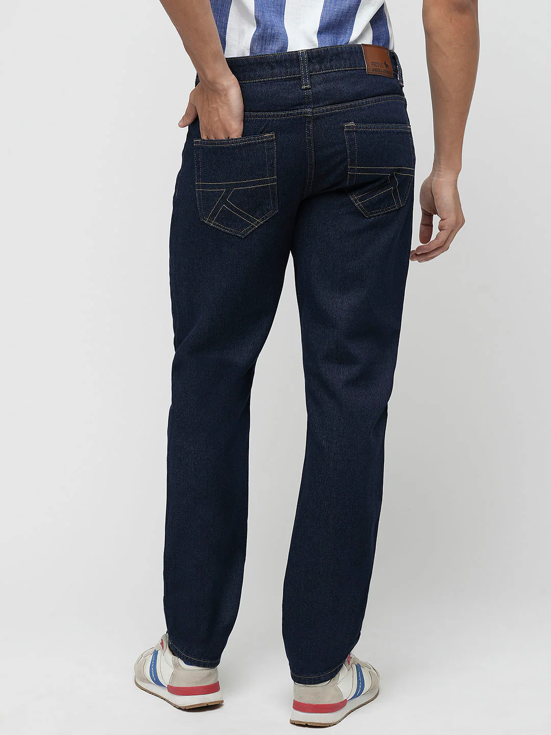 PRODUKT by JACK&JONES Dark Blue Mid Rise Slim Fit Jeans - Image 4