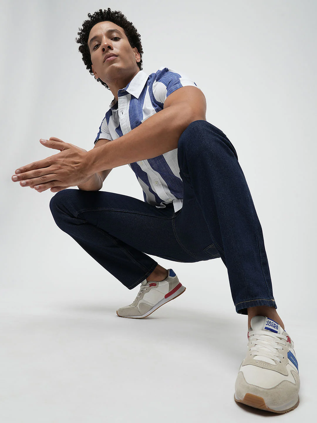 PRODUKT by JACK&JONES Dark Blue Mid Rise Slim Fit Jeans - Image 5