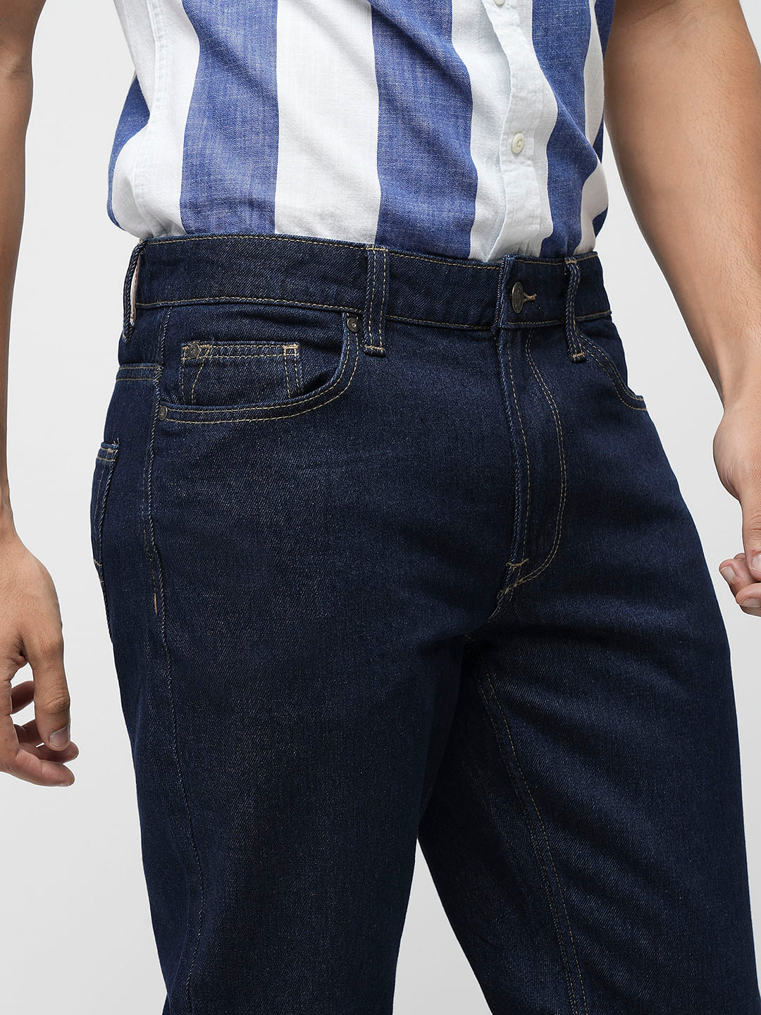 PRODUKT by JACK&JONES Dark Blue Mid Rise Slim Fit Jeans - Image 6