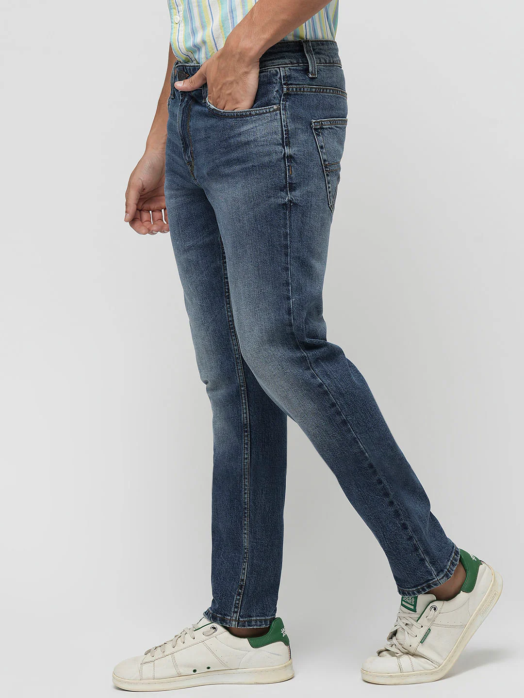 PRODUKT by JACK&JONES Dark Blue Mid Rise Slim Fit Jeans - Image 3
