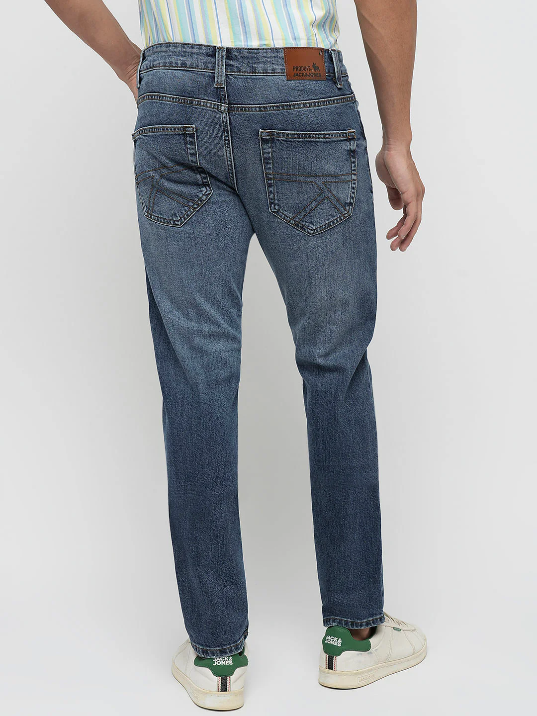 PRODUKT by JACK&JONES Dark Blue Mid Rise Slim Fit Jeans - Image 4