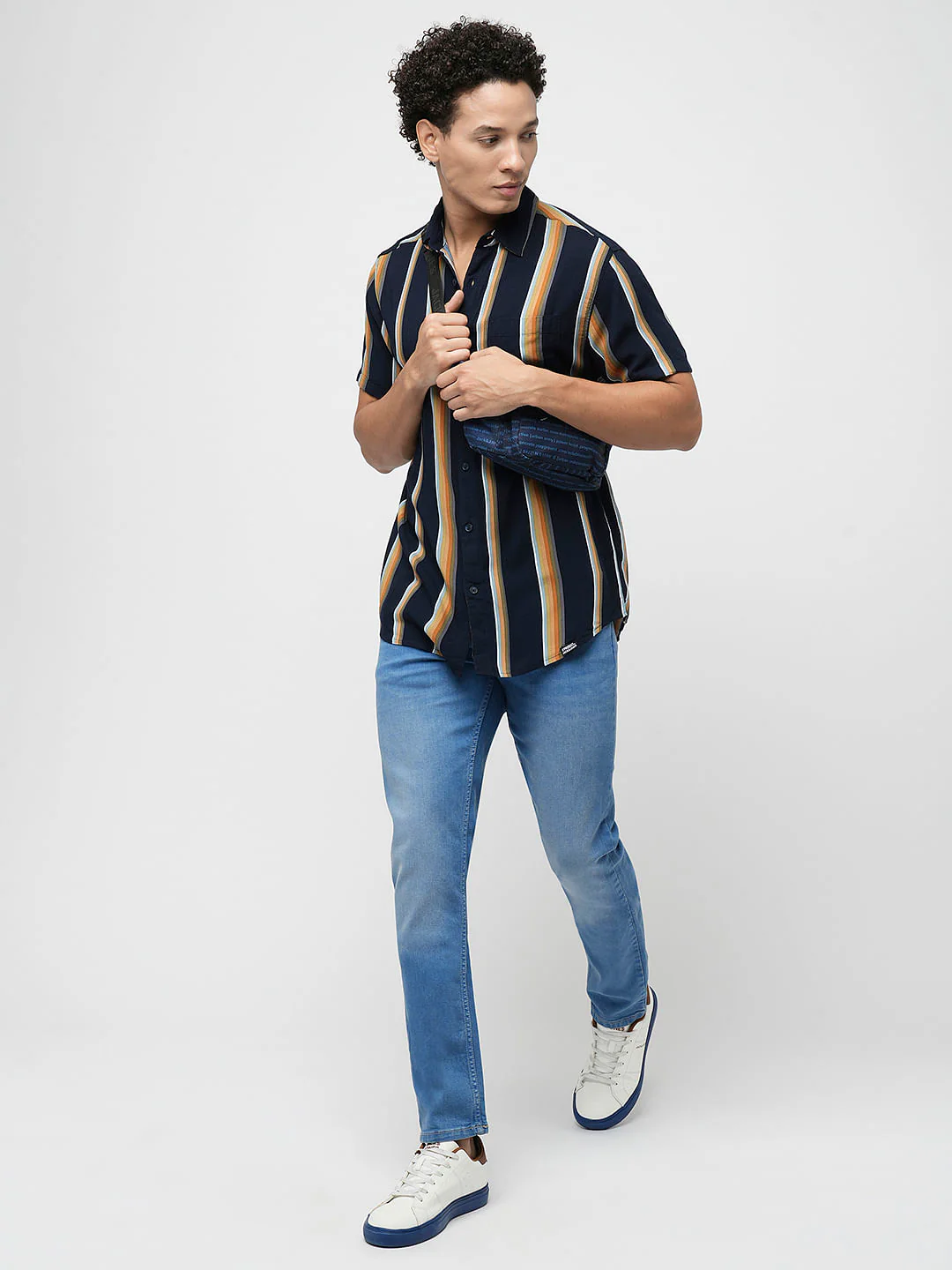 PRODUKT by JACK&JONES Light Blue Mid Rise Slim Fit Jeans - Image 5