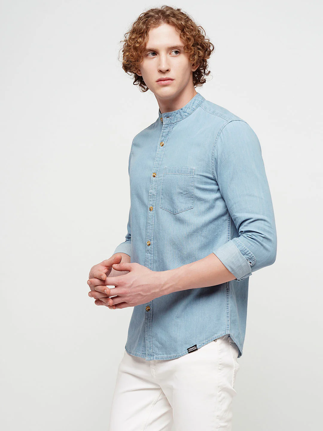 PRODUKT by JACK&JONES Light Blue Denim Full Sleeves Shirt - Image 3