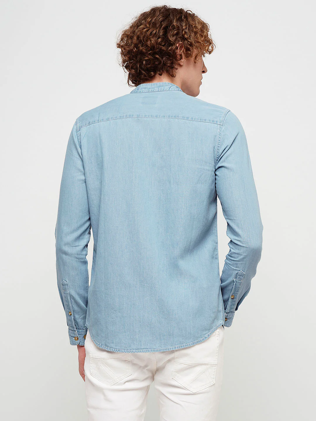 PRODUKT by JACK&JONES Light Blue Denim Full Sleeves Shirt - Image 4
