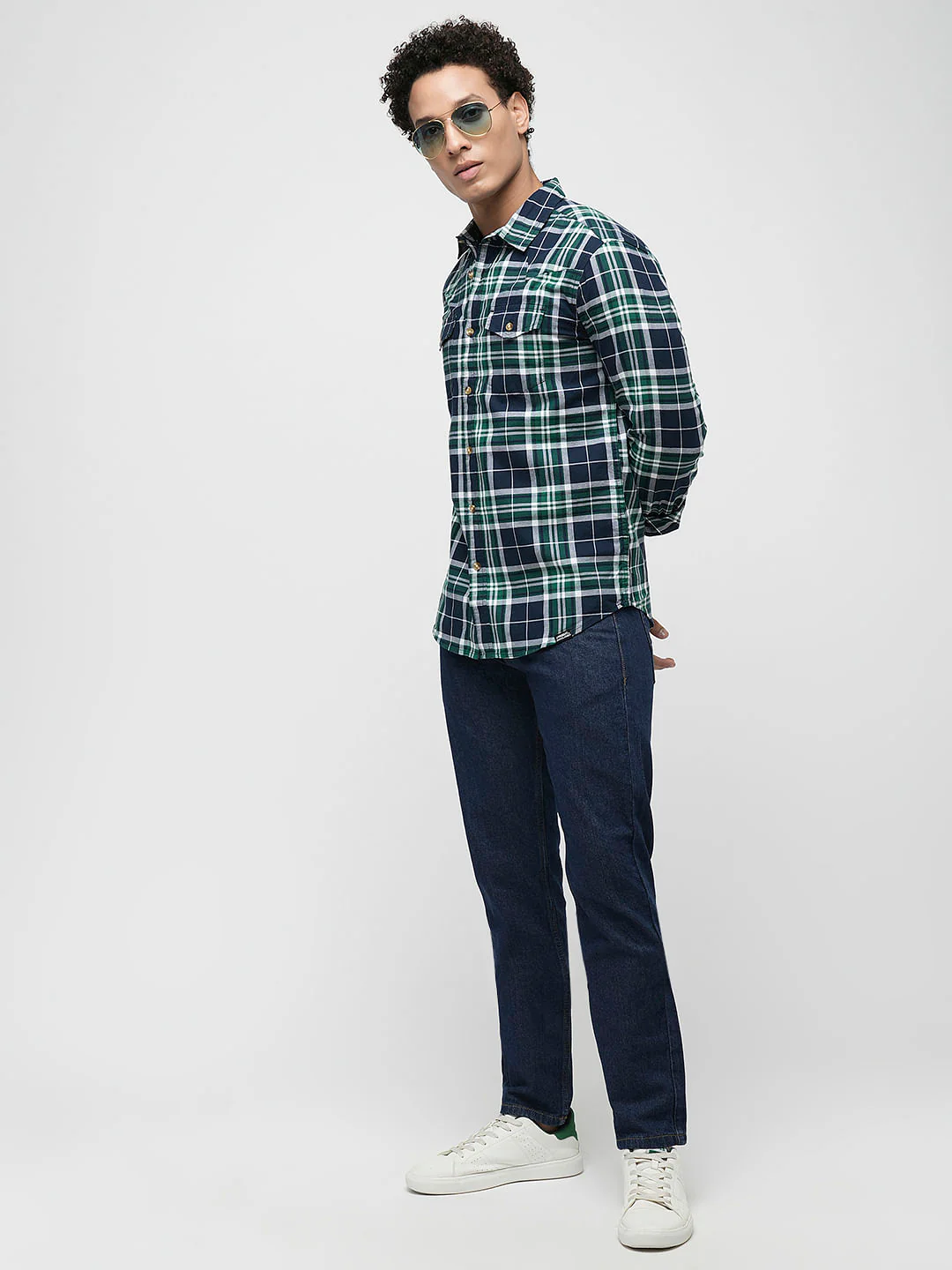 PRODUKT by JACK&JONES Dark Blue Check Full Sleeves Shirt - Image 5